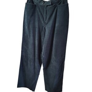 Norton Studios Women's Size 14 Teal Corduroy Pants Wide Leg Casual Office